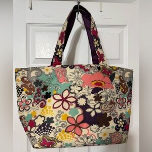 Floral Patterned Tote Bag - Multicolor